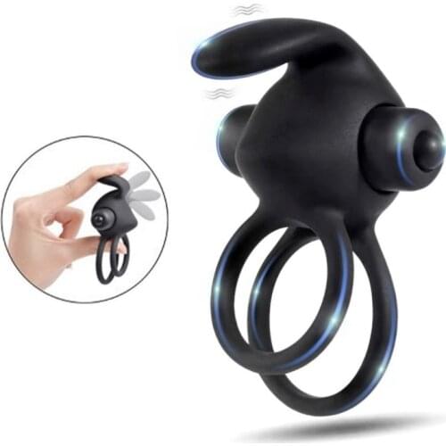 10 Frequency Vibrator Tongue Lock Fine Vibration Ring for Women Clitoris Stimulator Masturbator Couple Sex Toys Silica Gel Set