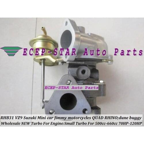 100% NEW RHB31 VZ9 13900-80710 Small Turbo For SUZUKI Jimny mini Car 500-660cc MOTORCYCLE QUAD RHINO Dune Buggy Modify 70-120HP
