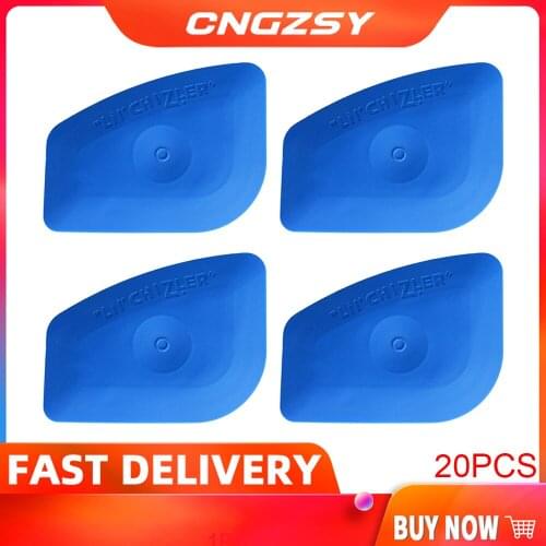 20PCS Multilateral Soft Blue Scraper LIL' CHIZLER Squeegee Window Tint Tools Vehicle Film Corner Plug Glass Decal Tools 20A25B