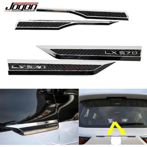 Car Side Body Fender Blade Sticker For Lexus LX570 Rear Trunk Logo Emblem Sport Blade Trim Decor Car Tuning Rear Trunk Emblem