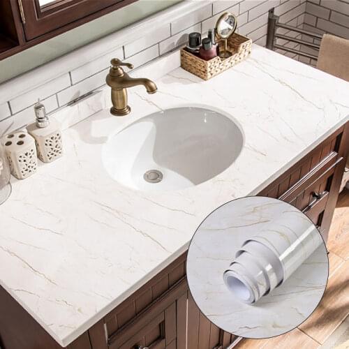 5M Marble Vinyl Film Waterproof Self Adhesive Stickers for Bathroom Kitchen Cupboard Countertops Contact PVC Wall Papers Sticker