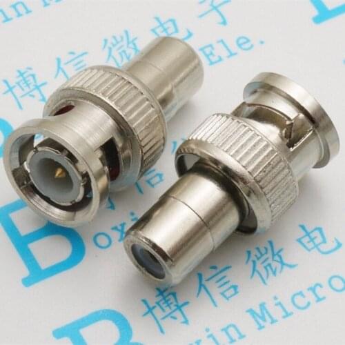 5pcs BNC Male to AV Female RCA Female Coax Cable Connector Adapter F/M Coupler For CCTV Camera
