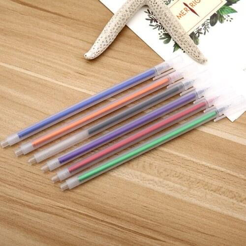 50PCS Pink Fresh Jelly Color Neutral Pen Scrub Texture Black Core Water Pen Signature Pen Stationary Office Accessories