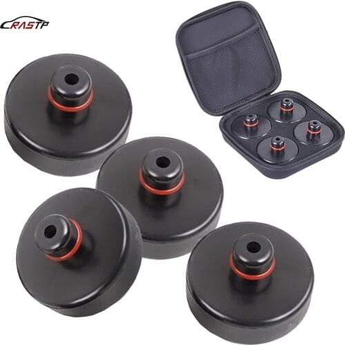 RASTP-4Pcs Car Rubber Lifting Jack Pad Adapter Tool Chassis Fit For Tesla Model 3 Model S Model X Car Accessories RS-EG004
