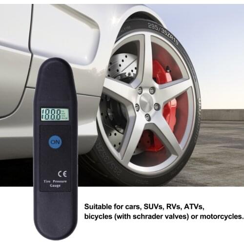 Auto Digital Tyre Pressure Gauge LCD Display Accuracy Wheel Pressure Monitor Vehicle For Cars Motorcycles Bicycles SUVs RVs ATVs