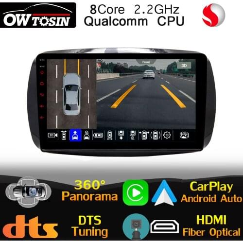 Qualcomm 8Core Android For Mercedes-Benz Smart Fortwo 2016-2019 Car Multimedia Player Optical HDMI HIFI DSP 4G LTE WiFi Stereo