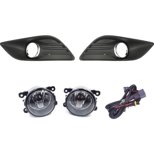Car Fog Light + Grille Cover W/Wire Kit Fit For Ford Focus 09-11 2DR Bulb Clear