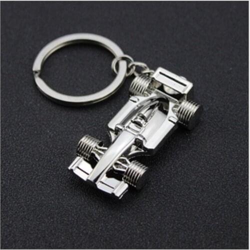 Free Shipping 3D Model F1 Formula One Race Racing Car Keyring Hiphop Jewelry Key Chain Metal Keychain Holder Mens Charm Jewelry