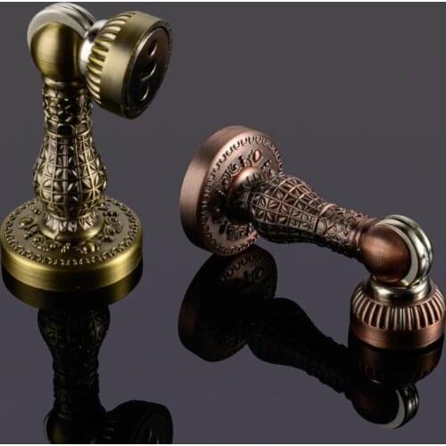 Free shipping Europe luxury zinc alloy door stopper All-match classical stop strong magnetism wall suction Vintage high-top stop