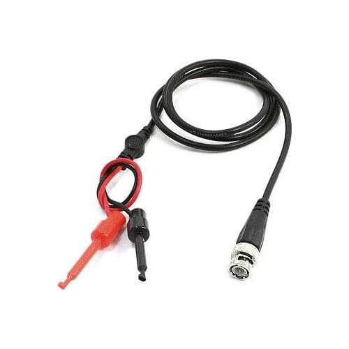 BNC Male Plug Q9 to Hook Clip Connector Test Head Probe Cable 1.1m