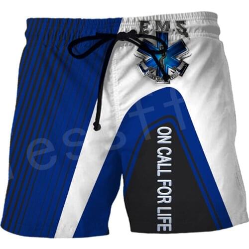 Tessffel Emergency Medical Service Technician EMT EMS Paramedic NewFashion Unisex Casual 3DPrint Summer Shorts Short Pants s-2
