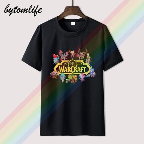 World of Warcraft Characters Logo T-Shirt 2019 Fashion New Metal Band T-shirt Style Natural Cotton O-neck Tee shirt winner tee