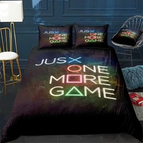 Just One More Game Duvet Cover Twin/Queen/King Size Luxury Comforter Bedding Set With Pillowcase Home Bed Decora Dropshipping