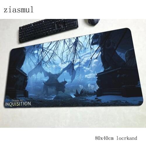 Dragon age mouse pad 80x40cm gaming mousepad anime 3d office notbook desk mat big padmouse games pc gamer mats