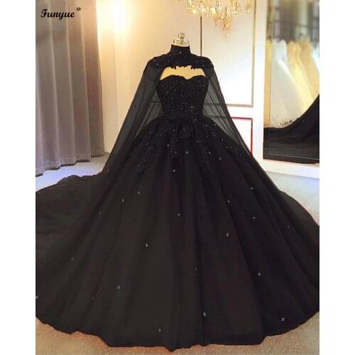 Sweetheart Tulle Ball Gown Wedding Dress With Cape Appliques Lace Crystal Bridal Gown 2021 Robe De Mariage African Bride Dresses