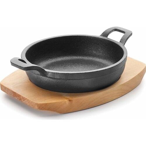 Lacor 25873 - Cacerola con base magma de 18 cm hierro fundido, color negro