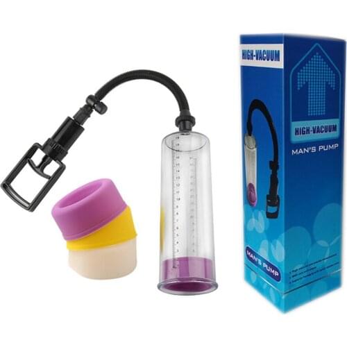 Manyjoy Penis Pump With 3 Colors Silicone Sleeve Effective Penis Enlargement Pump Erection Penis Extender Penile Pump Sex Toys