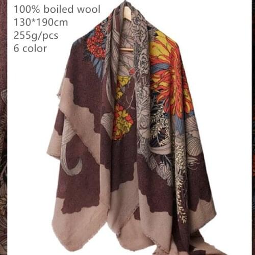 Naizaiga 100% boiled wool diamond shaped warm comfortable hair thicken long scarf shawl pashmina, RJSM114