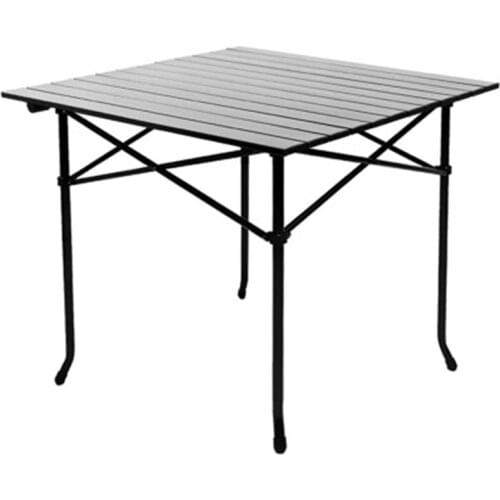 Outdoor Folding Table Chair Camping Aluminium Alloy Picnic Table Waterproof Durable Folding Table Desk 70*70*69cm