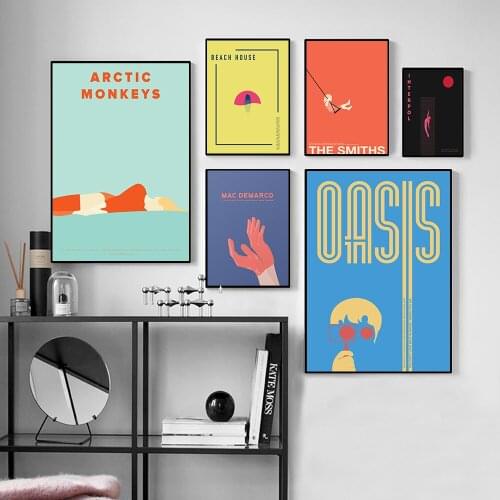 Band Lyrics Posters Prints Modern Minimal Colorful Illustration Wall Art Canvas Painting Nordic Abstract Living Room Home Decor