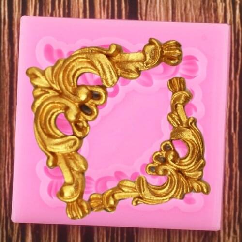 Scroll Relief Cake Border Silicone Molds Cupcake Topper Fondant Mold Cake Decorating Tools Candy Clay Chocolate Gumpaste Moulds