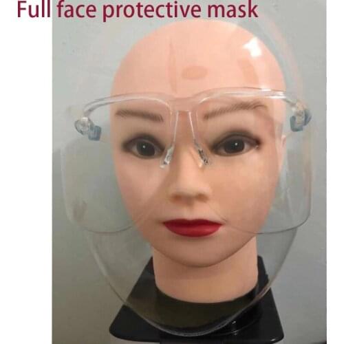 Unisex Transparent Eye Shield Visor Large Mirror Cycling Sun Glasses Full Face Shield Guard Protector Face Mask Anti-spray Mask