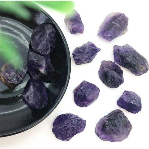 Drop Shipping 100g 20-50mm Natural Amethyst Crystal Rough Raw Original Stone Rock Specimen Minerals Natural Stones and Crystals