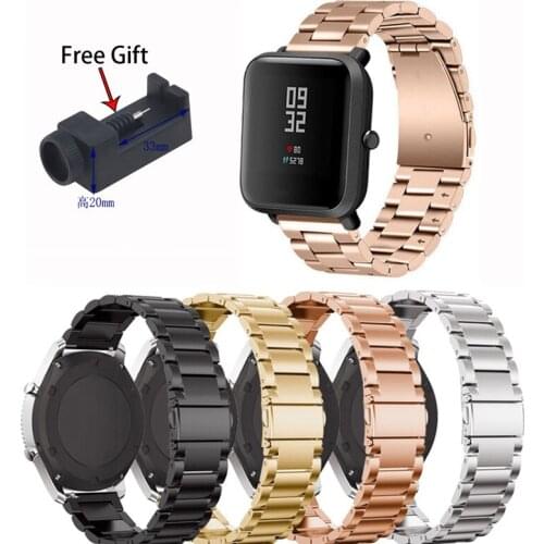 Stainless Steel Strap For Xiaomi Huami Amazfit Bip S U Lite GTS 2 Mini GTR 47mm 42mm GTR2 Bracelet Band 20mm 22mm Watchband