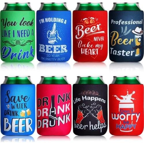Beer Can Sleeves Beer Can Coolers Funny Quotes Neoprene Drink Cooler Sleeves for Cans and Bottles