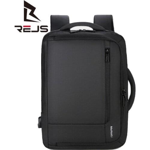 REJS LANGT Laptop Backpack Men 15.6 Inch Business Bag Large Capacity Travel Backpacks Waterproof Anti-Theft School Bags Mochlia