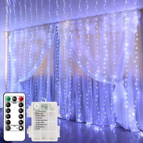 Led Lights for Bedroom Curtain Home Decor 3m Fairy Garland Battery Usb Remote Control Festoon Party Wedding Guirlande Lumineuse