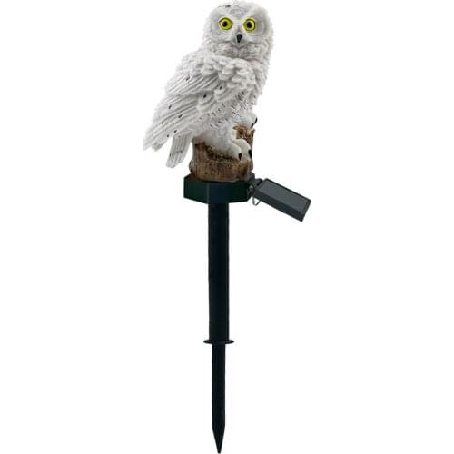LED Solar Light Decoration 1.2 V 600 MAh Simulation Animal Home Waterproof Garden Outdoors Resin Owl