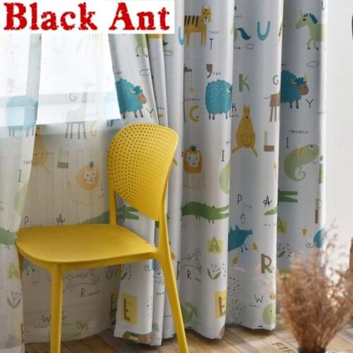 Cartoon Tiger Giraffe Kids Boys Room Animals Design Blackout Curtain Window Bedroom Drape Sheer Fabric Treatment Custom T&421#30