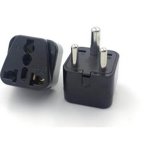 1PC White black S.Africa Converter AU UK US EU To Small South Africa Plug AC Power Outlet Adapter Socket Nepal India Sri Lanka