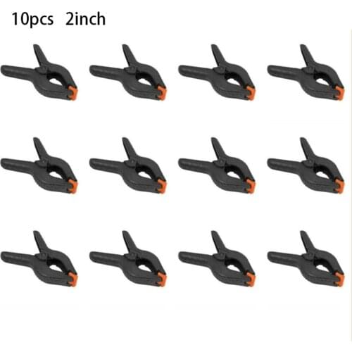 10Pcs 2inch Woodworking Clamps Nylon Plastic Carpentry Spring Clips Photo Studio Background Pipe Clamp