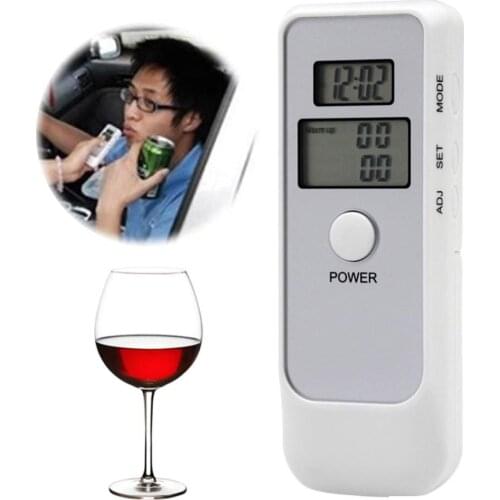 100Pcs/Lot Drive Safety Dual LCD Digital Breath Alcohol Tester with Backlight Breathalyzer Driving Essentials