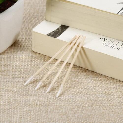 100Pc Disposable Cotton Swab Lint Free Micro Brushes Wood Cotton Buds Swabs Ear Clean Stick Eyelash Extension Glue Removing Tool