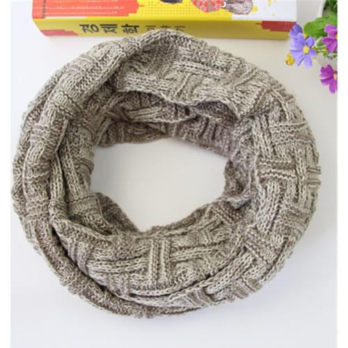 2020 Warm Knitted Circle Scarf Winter Women Men Neck Cable Ring Scarves Infinity Foulard Casual Outdoor Snood Scarf Bufanda