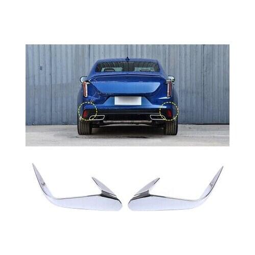 ABS Car Accessories Chrome Rear Fog Light Cover Trim 2pcs For Cadillac CT4 2020