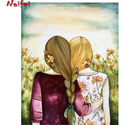 Diamond embroidery Sisters Friendship Diamond mosaic full square rhinestones 5d diy diamond painting crystal Picture