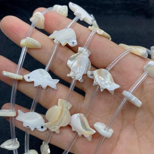 Natural Sea Water Shell Beads Animal Shape Shell Flower Handicrafts Making Necklace Pendant Earrings Jewelry Making Supplies
