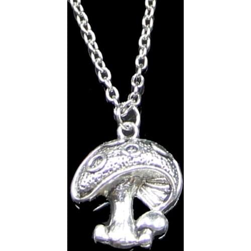 Fashion 22*18mm Mushroom Pendant Necklace Link Chain For Female Choker Necklace Creative Jewelry party Gift