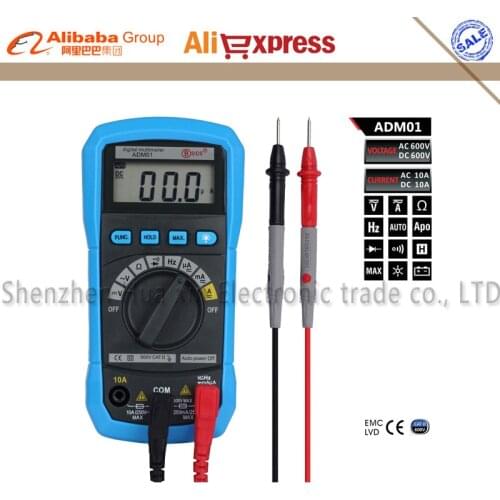Bside ADM01 Auto Ranging Digital Multimeter DMM DC AC Voltage Current HZ Meter Frequency Tester Diode Continuity Test