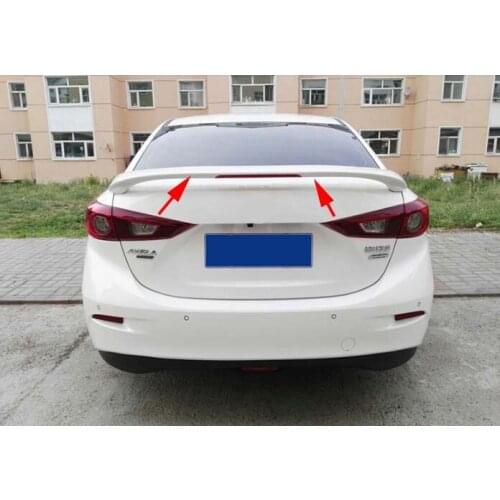 Factory Style Spoiler Wing ABS for 2014-2018 MAZDA 3 4DR Sedan Spoilers A LED Light