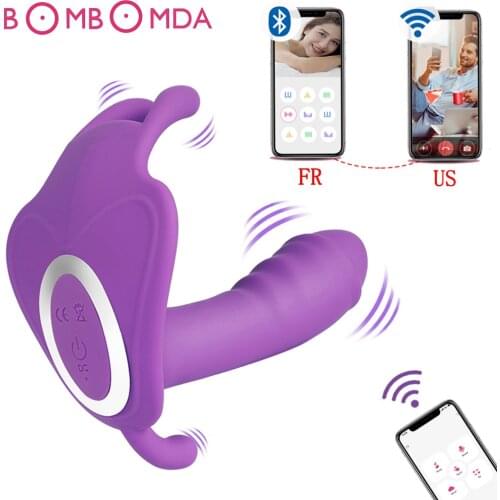 Dildo Vibrator Sex Toy for Women Long Distance APP Control Orgasm Masturbator G Spot Clit Stimulate Panties Vibrators Adult Sex