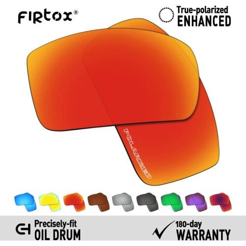 Firtox Anti-Seawater Polarized Lenses Replacement for-Oakley Oil Drum Sunglasses (Lens Only) - Multiple Colors