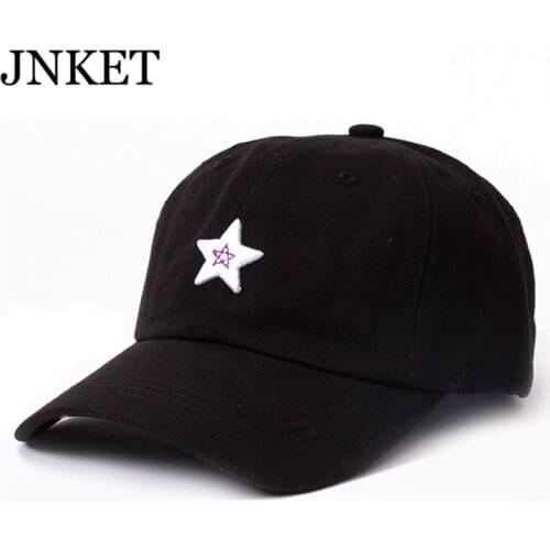 JNKET Fashion Unisex Baseball Cap Five-pointed Star Embroidery Adjustable Snapback Hat Gorras Baseball Casquette