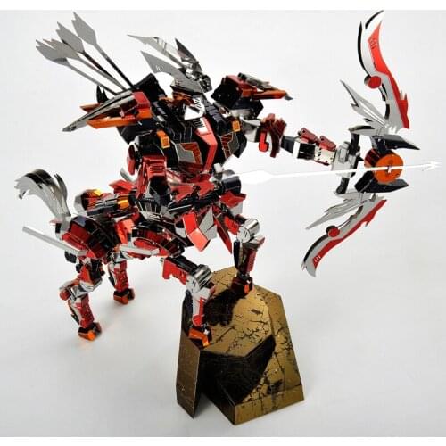 Microworld 3D Puzzle Warrior Half Horse Knight Metal Model DIY Laser Cut Jigsaw Puzzle Toys Assemble Model Kits Educational Toys