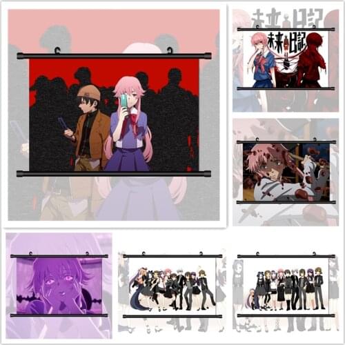 Mirai Nikki Future Diary Gasai Yuno Anime Manga HD Print Wall Poster Scroll