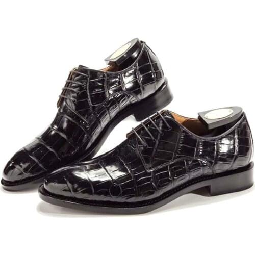 Chue new men shoes crocodile leahter men shoes men dress shoes men formal shoes crocodile shoes Business leisure wedding